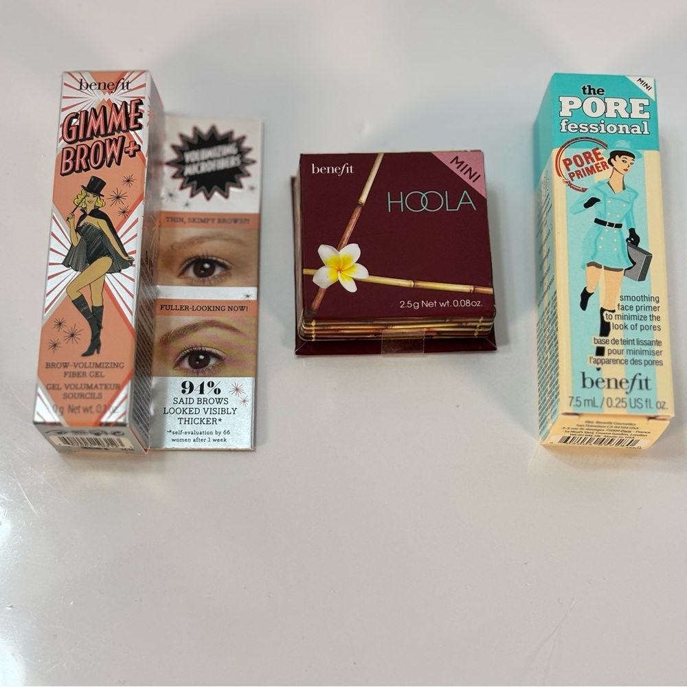 Benefit Brow and Face Essentials 3 PC Set - Brown and Cream